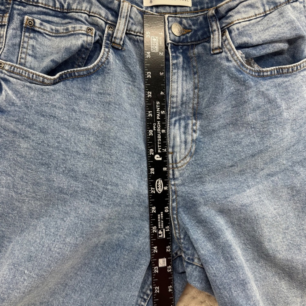 American Tall Luna High Rise Wide Leg Jeans Womens 32x35 Blue Heritage Faded - Picture 5 of 16